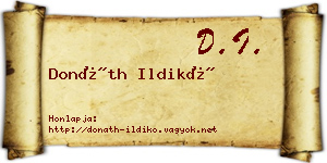 Donáth Ildikó névjegykártya