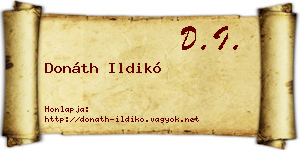 Donáth Ildikó névjegykártya