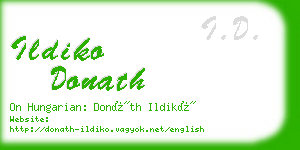 ildiko donath business card